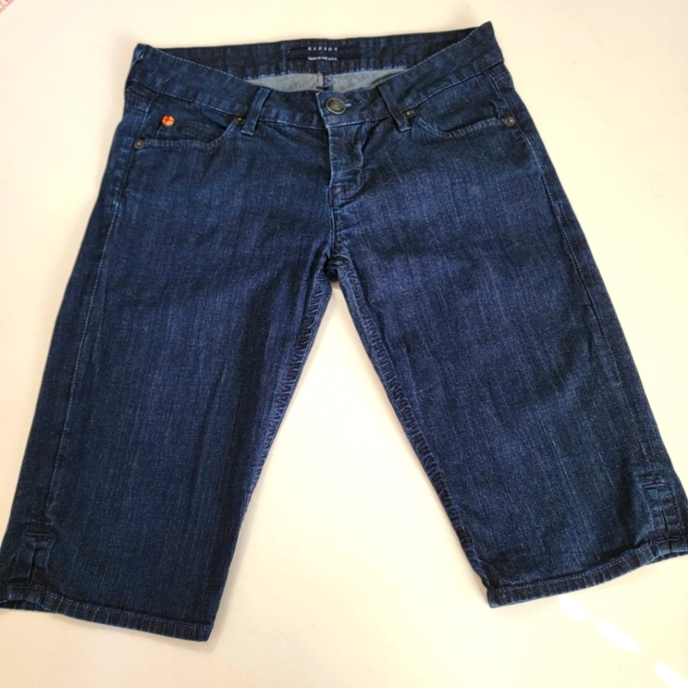 Hudson dark blue denim Bermuda shorts size 26